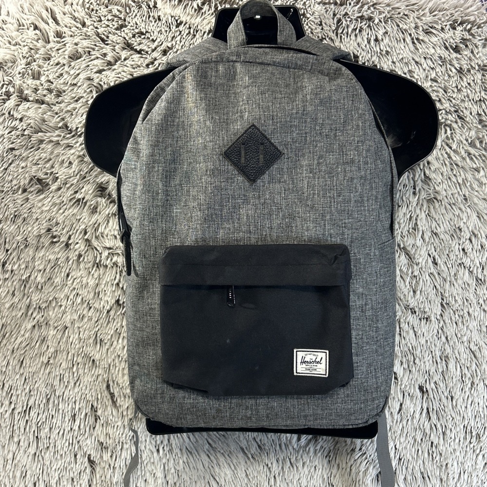 Herschel Heritage Raven Crosshatch Backpack Bag Laptop School Gym Travel Straps